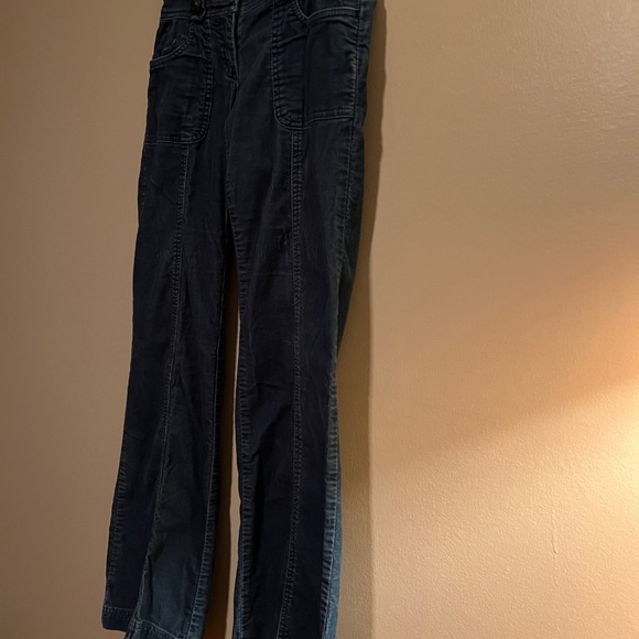 Corduroy Teal ETT twa ANTHROPOLOGIE Wide Leg Pants W/ Flare - Picture 2 of 6